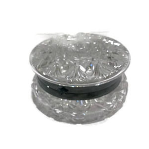 Vintage Cut Glass Lidded Powder Box